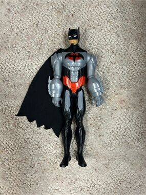 DC Batman Action Figure in Black, Silver and Red